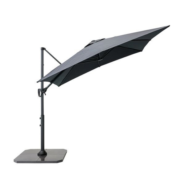 画像3: サイドポール・パラソル ブラック+ベース4枚付き　660142　PATIO PETITE(パティオプティ) (3)