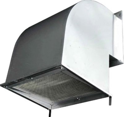 画像1: ホーコス 豪雨対策型ウェザーカバー SWI-350 防雨・水害対策 換気扇フード ステンレス製 (1)