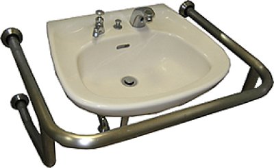 画像1: 洗面・手洗器用手摺 SEK-S34｜セイコーステンレス製 (1)