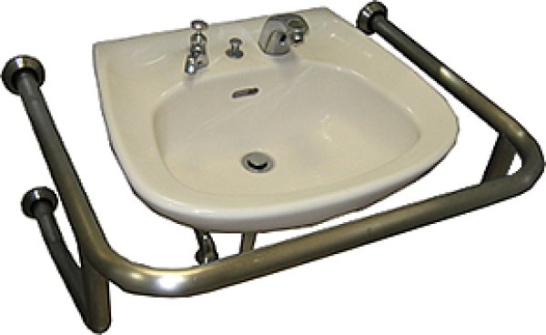 画像1: 洗面・手洗器用手摺 SEK-S34｜セイコーステンレス製 (1)