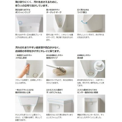 画像3: パナソニック【CH5702WS】アラウーノ 小便器 スゴピカ素材 排水フランジセット同梱 (3)