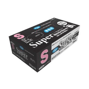 画像1: 【FUJI フジ】フジスーパーニトルグローブ　粉無　ブラック SS/M/L/LL（100枚×30箱）／ケース (1)