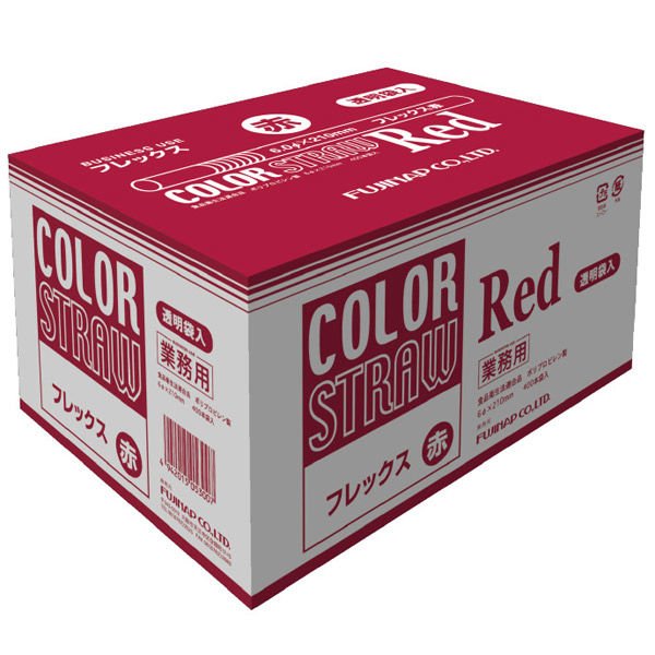 画像1: 尚美堂 フレックス透明袋入　赤 530010   1セット(400本×16箱 合計6400本入) (1)