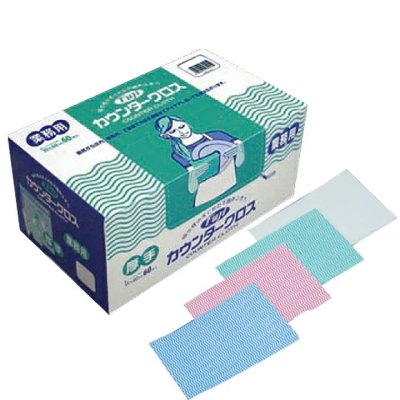 画像1: フジ　カウンタークロス　100Pｘ6箱　薄手　35ｘ60ｃｍ　白、ピンク、ブルー、グリーン (1)