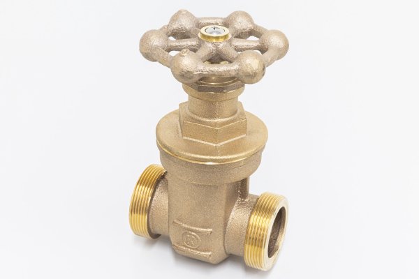 画像1: 青銅製仕切弁 丸(BC)ハンドル 平行ねじ 50 KSV-105-50 光明製作所 (1)
