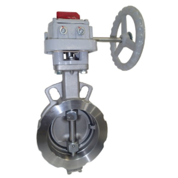 画像1: バタフライバルブギア式10K　ステンレス　ウェハー SYRA-SP-125 大和バルブ (1)