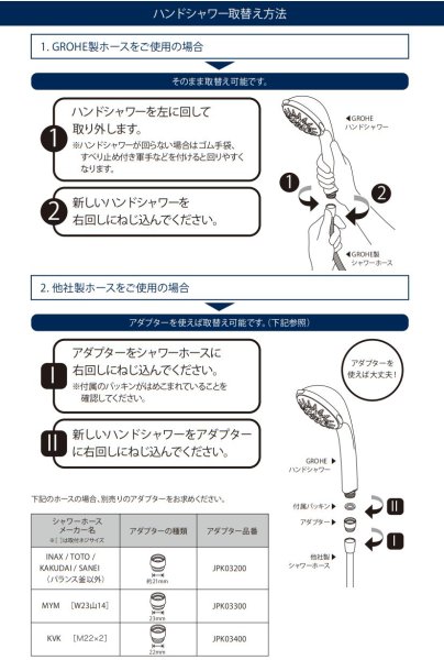 画像6: JP286900 グローエ ユーフォリア モノ ハンドシャワー（旧2722400J） (6)