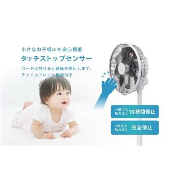 画像2: トヨトミ FS-DHT30R リビング扇風機 DCモーター搭載 8枚羽根 タッチストップ (2)