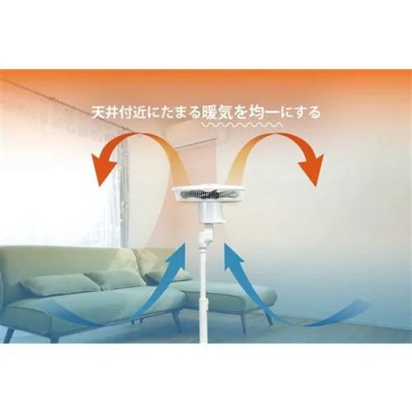 画像3: トヨトミ FS-DHT30R リビング扇風機 DCモーター搭載 8枚羽根 タッチストップ (3)