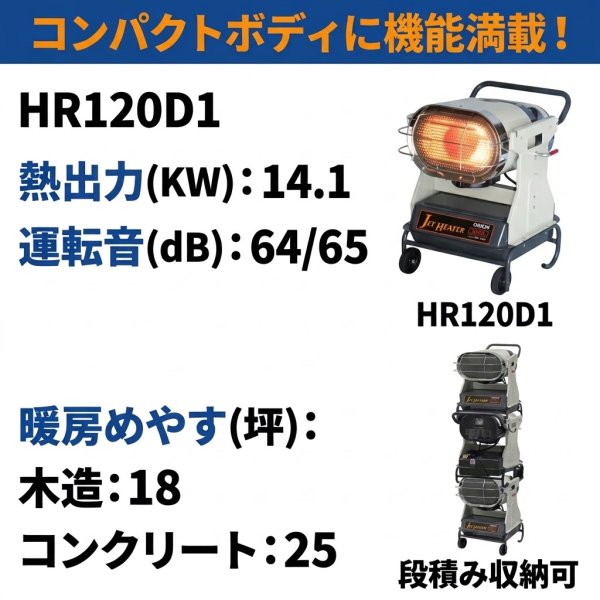 画像2: オリオン HR120D1 ジェットヒーター BRITE ロボ暖 50Hz/60Hz | ORION (2)