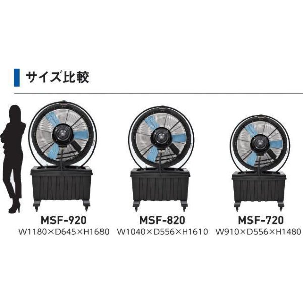 画像3: 日動工業 MSF-820 大型ミストファン ミストーム（中） 100Lタンク 大風量 (3)