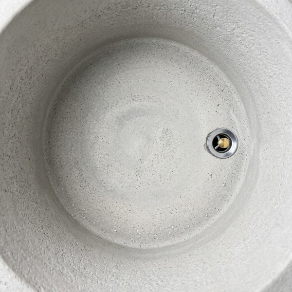 画像2: 信楽焼 陶器風呂 ST-B85 φ1020×H590 T-255 焦ゲ窯変 排水金具HI-01付 | 露天風呂 壺風呂 (2)