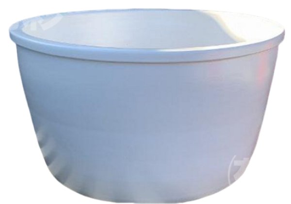 画像1: 信楽焼　陶器風呂　ST-X89　1110パイ×H580　T24 白マット　HI-01 (1)