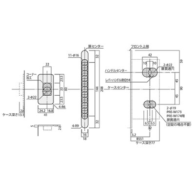 画像2: PRE-HS2　ユニオン　プレガノ　ホテル客室ドア用　プレシジョンロック　室内建具 引戸/開扉　1ケ (2)