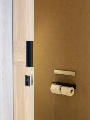 画像5: PRE-W153-02-L-　ユニオン　プレガノ　ホテル客室ドア用　フラッシュプル　スライディングドア　室内建具 引戸/開扉　1セット（内外） (5)