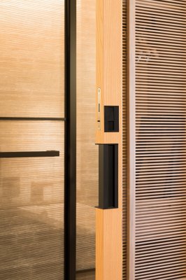 画像4: PRE-W153-02-R-　ユニオン　プレガノ　ホテル客室ドア用　フラッシュプル　スライディングドア　室内建具 引戸/開扉　1セット（内外） (4)