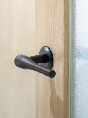 画像5: ユニオン　UL1087-001　プレガノ　ホテル客室ドア用　レバーハンドル　室内建具 引戸/開扉　レバーハンドル＋専用プレート（内外用各1個、錠前含まず） (5)