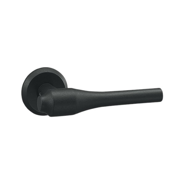 画像1: ユニオン　UL1087-002　プレガノ　ホテル客室ドア用　レバーハンドル　室内建具 引戸/開扉　レバーハンドル＋専用プレート（内外用各1個、錠前含まず） (1)