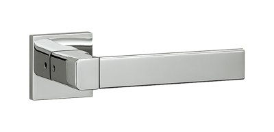 画像1: ユニオン　UL680-001　プレガノ　ホテル客室ドア用　レバーハンドル　室内建具 引戸/開扉　レバーハンドル＋専用プレート（内外用各1個、錠前含まず） (1)