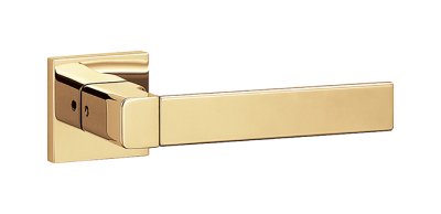 画像1: ユニオン　UL680-504　プレガノ　ホテル客室ドア用　レバーハンドル　室内建具 引戸/開扉　レバーハンドル＋専用プレート（内外用各1個、錠前含まず） (1)