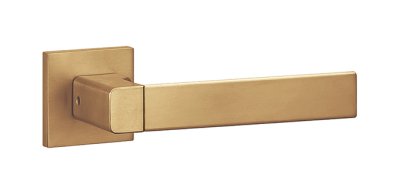 画像1: ユニオン　UL680-505　プレガノ　ホテル客室ドア用　レバーハンドル　室内建具 引戸/開扉　レバーハンドル＋専用プレート（内外用各1個、錠前含まず） (1)