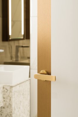 画像3: UL780-505　ユニオン　プレガノ　ホテル客室ドア用　レバーハンドル　室内建具 引戸/開扉　レバーハンドル＋専用プレート（内外用各1個、錠前含まず） (3)