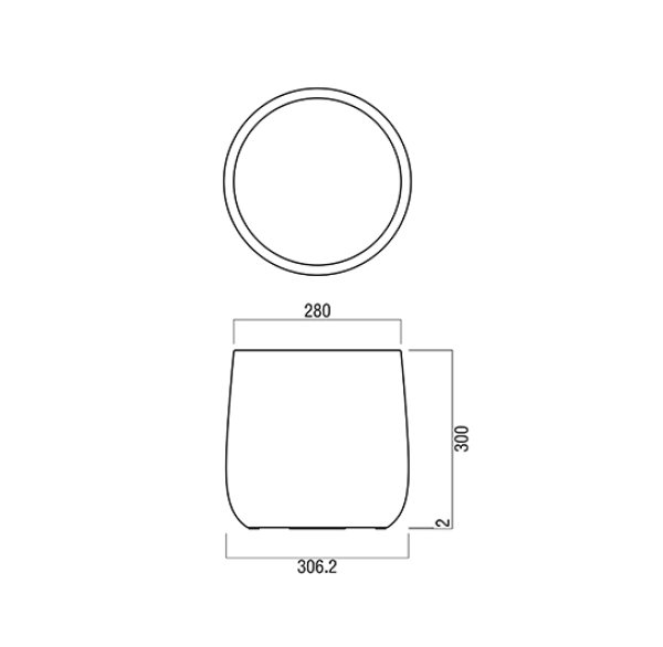 画像2: ユニオン　PRE-B001-02-H300　プレガノ　スツール　ホテル客室用金物　サニタリー バス　 (2)