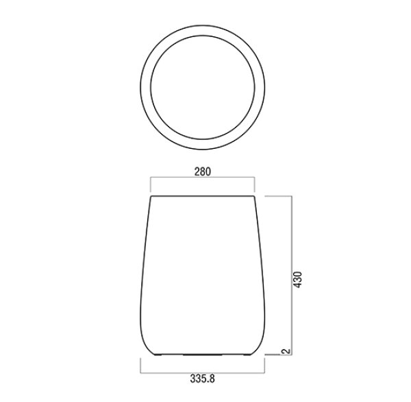 画像2: ユニオン　PRE-B001-02-H430　プレガノ　スツール　ホテル客室用金物　サニタリー バス　 (2)