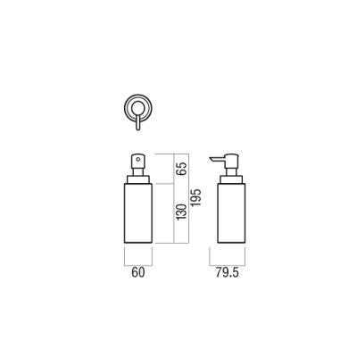 画像2: ユニオン　PRE-B977-01-　プレガノ　ソープディスペンサー　ホテル客室用金物　サニタリー バス　 (2)