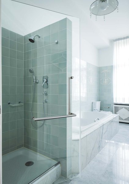 画像2: ユニオン　PRE-G300-01　プレガノ　シャワーブースハンドル　ホテル客室用金物　サニタリー バス　1セット（内外） (2)