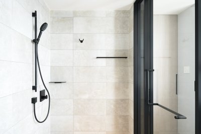 画像3: ユニオン　PRE-G300-01　プレガノ　シャワーブースハンドル　ホテル客室用金物　サニタリー バス　1セット（内外） (3)