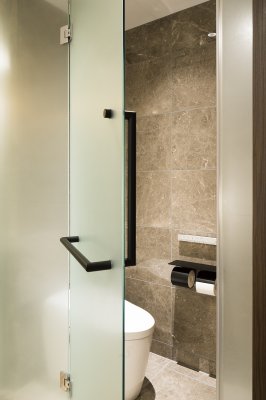 画像2: ユニオン　PRE-G300-02　プレガノ　シャワーブースハンドル　ホテル客室用金物　サニタリー バス　1セット（内外） (2)