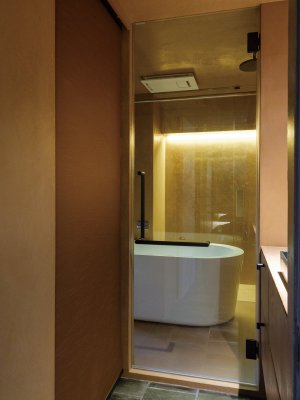 画像3: ユニオン　PRE-G300-02　プレガノ　シャワーブースハンドル　ホテル客室用金物　サニタリー バス　1セット（内外） (3)