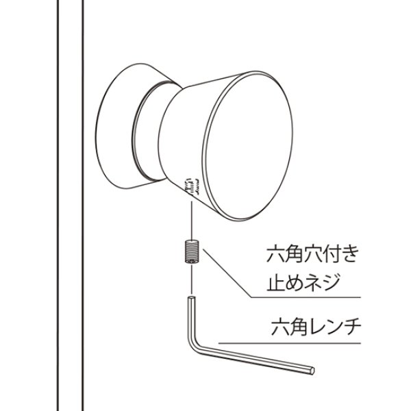 画像4: ユニオン　PRE-G303-01-W-　プレガノ　シャワーブースハンドル　ホテル客室用金物　サニタリー バス　1セット（内外） (4)