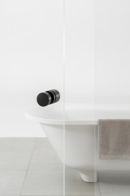 画像3: ユニオン　PRE-G304-01-W-　プレガノ　シャワーブースハンドル　ホテル客室用金物　サニタリー バス　 (3)