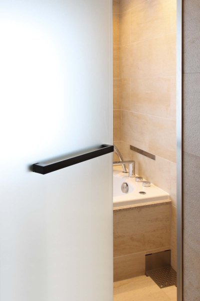 画像2: ユニオン　PRE-G500-02　プレガノ　シャワーブースハンドル　ホテル客室用金物　サニタリー バス　1セット（内外） (2)