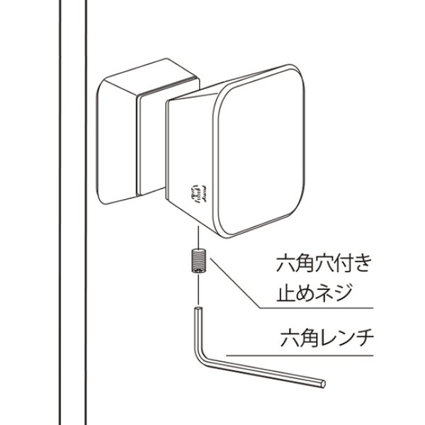 画像4: ユニオン　PRE-G503-01-W　プレガノ　シャワーブースハンドル　ホテル客室用金物　サニタリー バス　1セット（内外） (4)