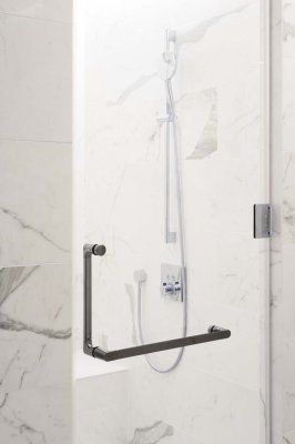 画像3: ユニオン　PRE-G700-502　プレガノ　シャワーブースハンドル　ホテル客室用金物　サニタリー バス　1セット（内外） (3)