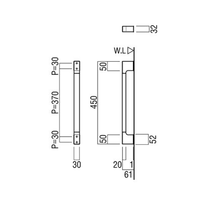 画像2: ユニオン　PRE-HB110-503　プレガノ　浴室手摺　ホテル客室用金物　サニタリー バス　 (2)