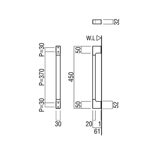 画像2: ユニオン　PRE-HB110-503　プレガノ　浴室手摺　ホテル客室用金物　サニタリー バス　 (2)