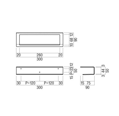 画像2: ユニオン　PRE-S220-01-　プレガノ　ソープシェルフ　ホテル客室用金物　サニタリー バス　 (2)