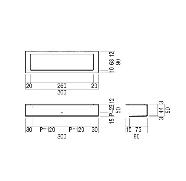 画像2: ユニオン　PRE-S220-02-　プレガノ　ソープシェルフ　ホテル客室用金物　サニタリー バス　 (2)
