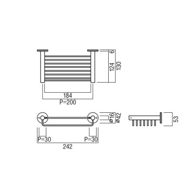 画像2: ユニオン　PRE-S321-01-　プレガノ　ソープシェルフ　ホテル客室用金物　サニタリー バス　 (2)