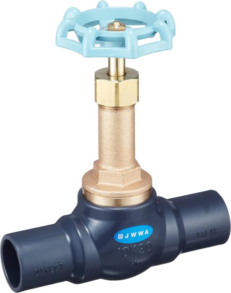 画像1: 10K ゲートバルブ ダイレクト弁 給水用塩ビ差し込み B10EGN-13 大和バルブ (1)