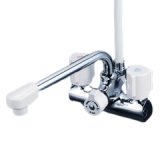 KF2008 デッキ形2ハンドルシャワー【KVK】可変ピッチ100mm〜120mmの