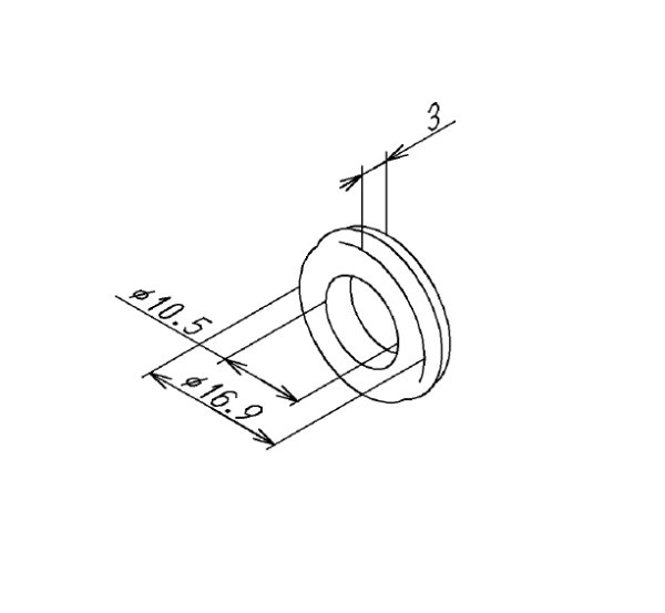 画像2: TH93258E 【TOTO】 弁座パッキン (2)