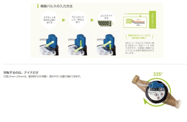画像3: MD50B    パルス出力式乾式水道メーター MD 【愛知時計電機】 (3)