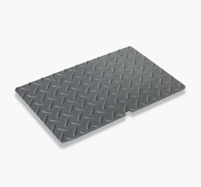 画像1: 散水栓ボックス　蓋のみ　SS縞板　4.5t×160×250mm　黒　横開き【ENILNO-エニルノ】 (1)