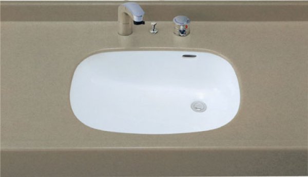 画像1: LIXIL INAX 洗面器 YL-2297 #BW1 ホワイト はめ込みだ円形洗面器 (1)