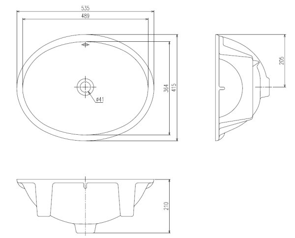 画像3: L-8293 BW1 ピュアホワイト 洗面器 洗面ボウル NITTO CERA 旧L-2293V INAX LIXIL 手洗い器 (3)